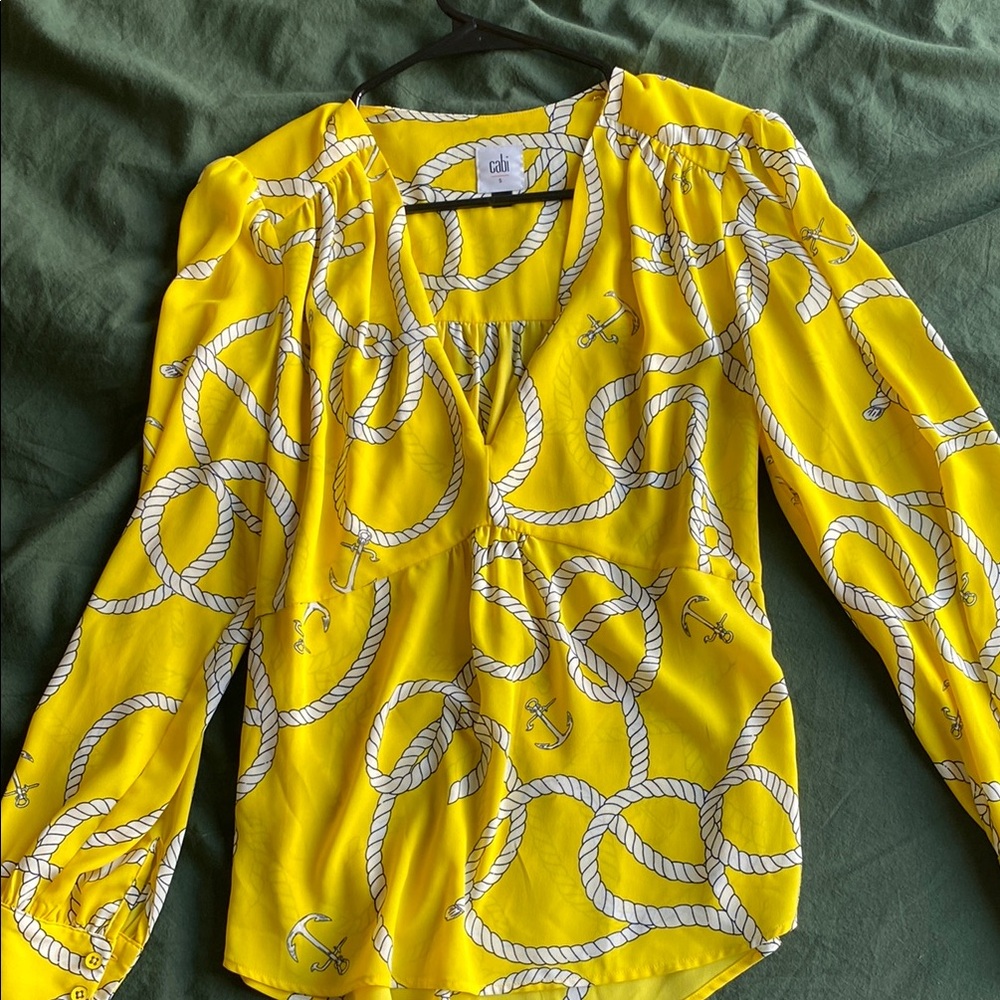 Cabi Yellow Spring Blouse